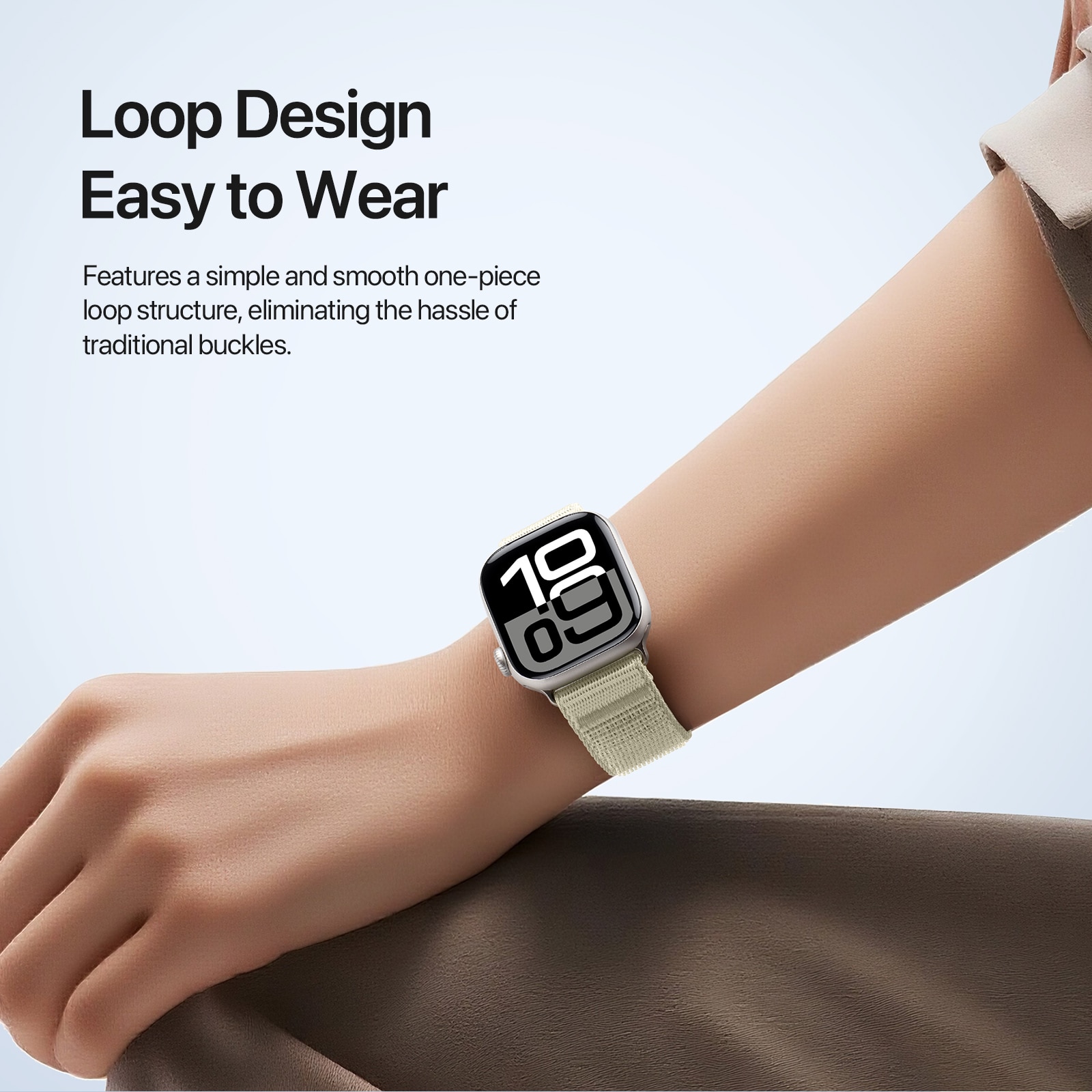 Nylon Ranneke Apple Watch Series 1-3 38mm Valkoinen