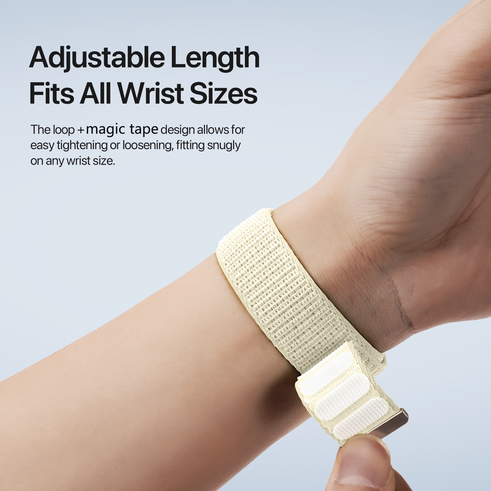 Nylon Ranneke Apple Watch Series 1-3 38mm Valkoinen