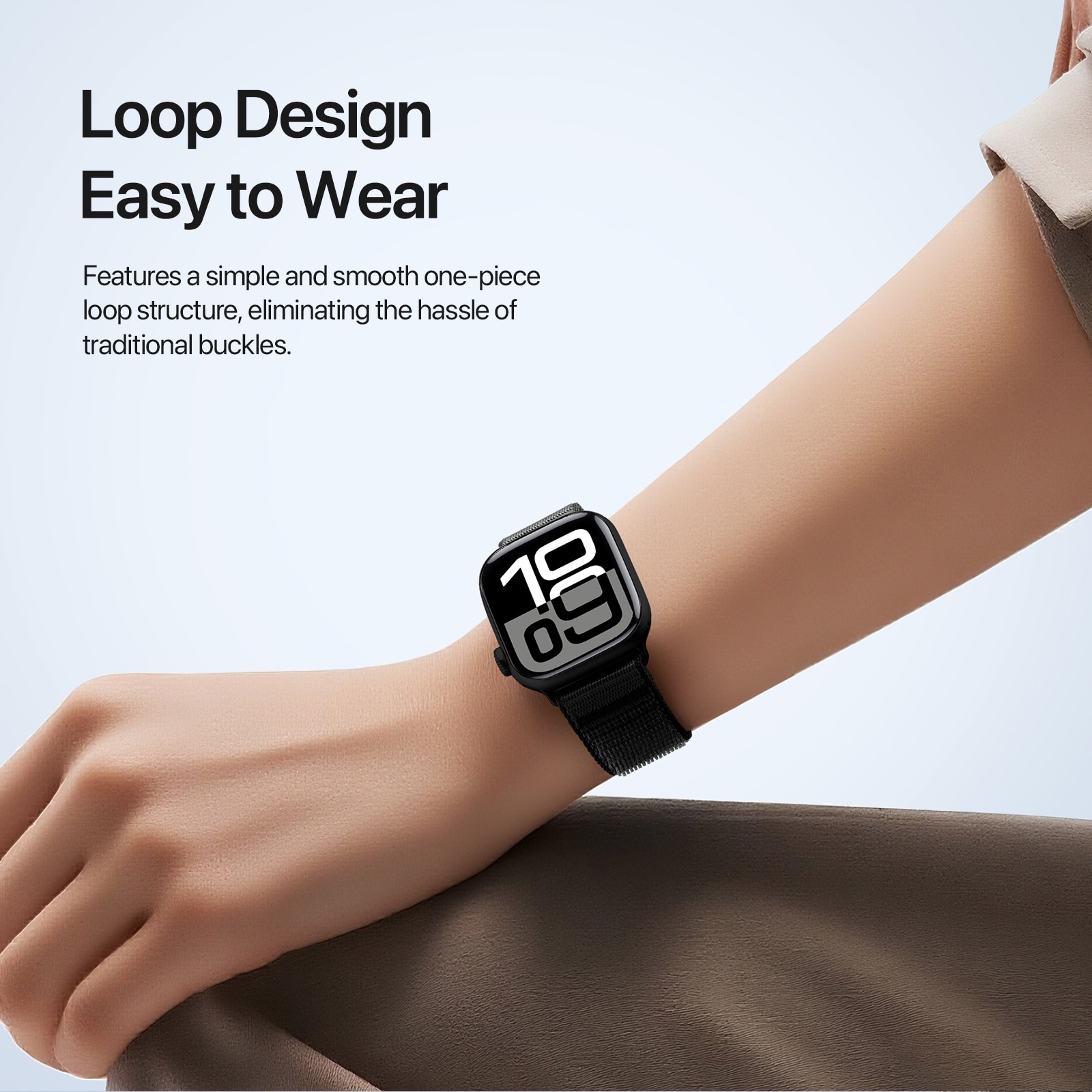 Nylon Ranneke Apple Watch Ultra 49mm 1st Gen Musta