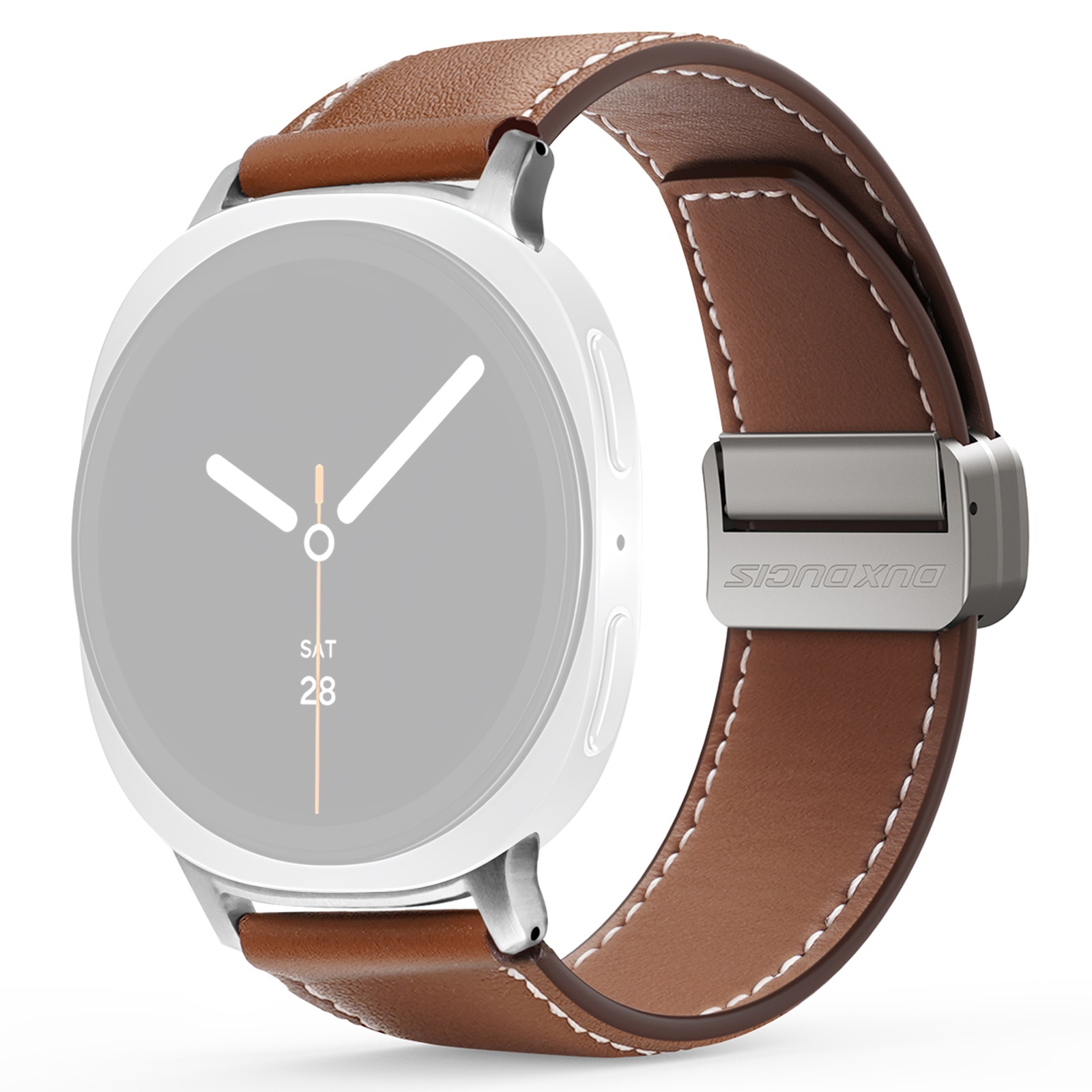 Nahkaranneke Samsung Galaxy Watch 8 44mm Ruskea