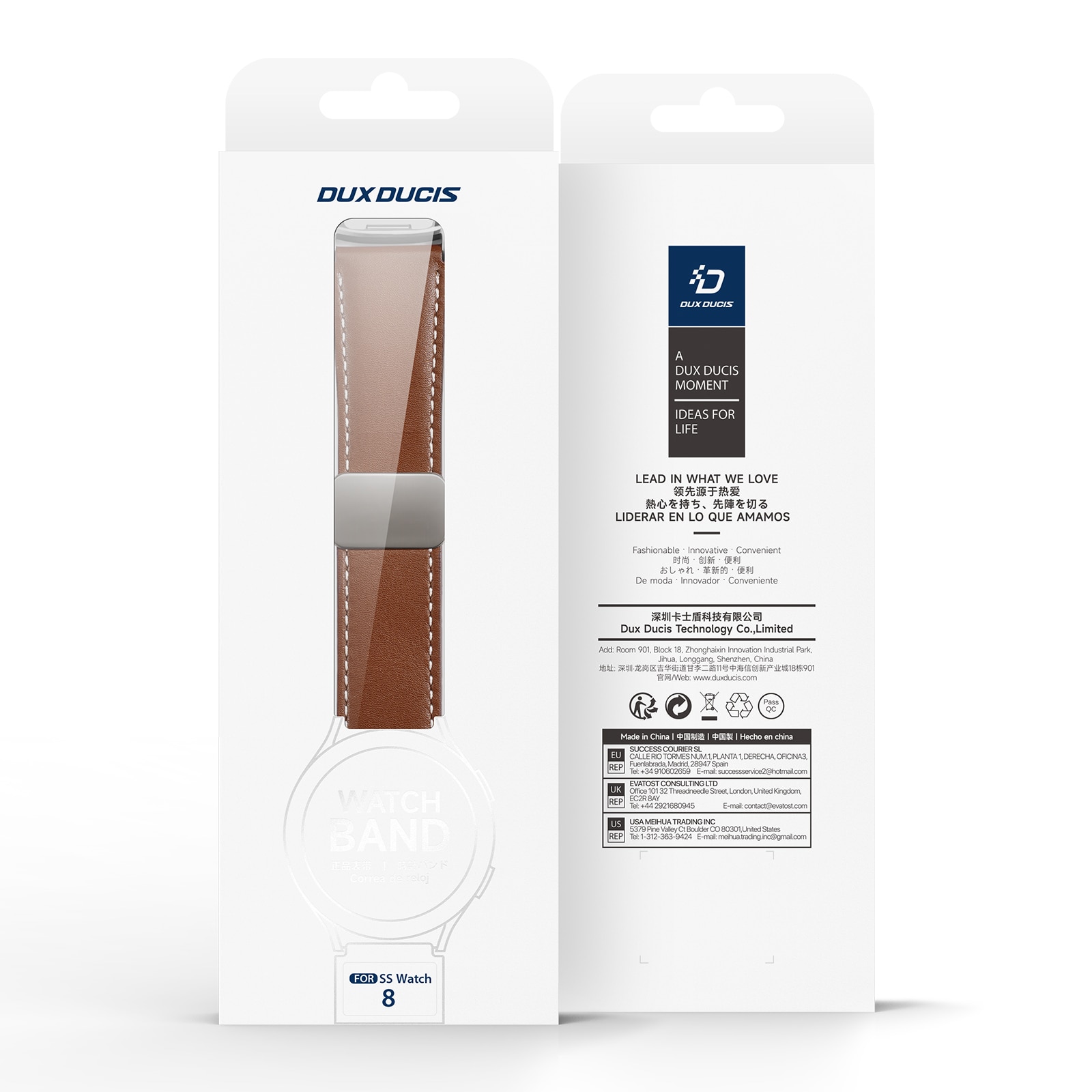 Nahkaranneke Samsung Galaxy Watch 8 44mm Ruskea