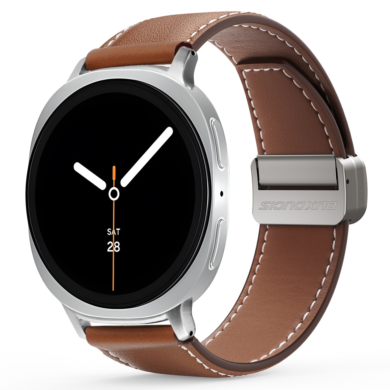 Nahkaranneke Samsung Galaxy Watch 8 44mm Ruskea
