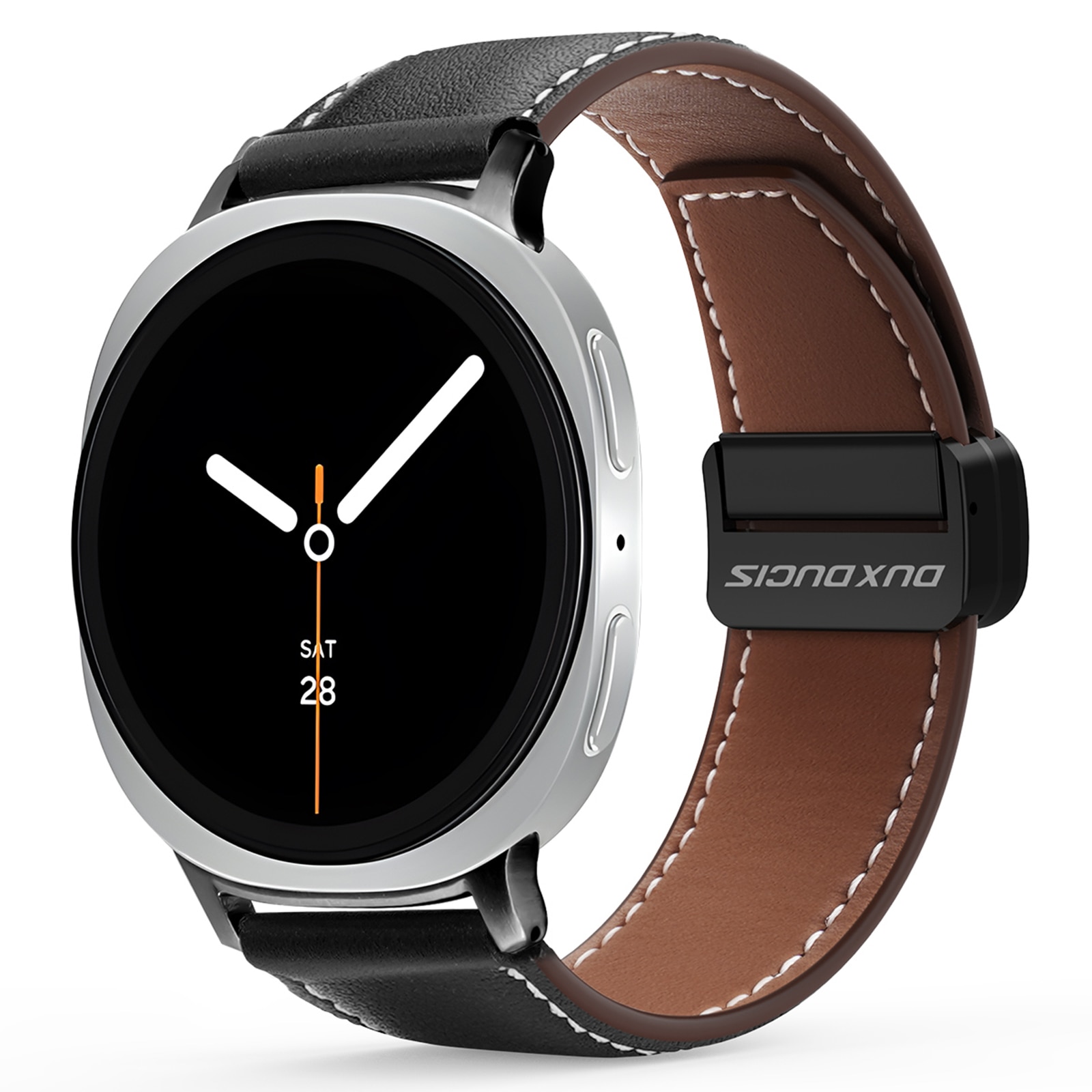 Nahkaranneke Samsung Galaxy Watch 8 Classic Musta