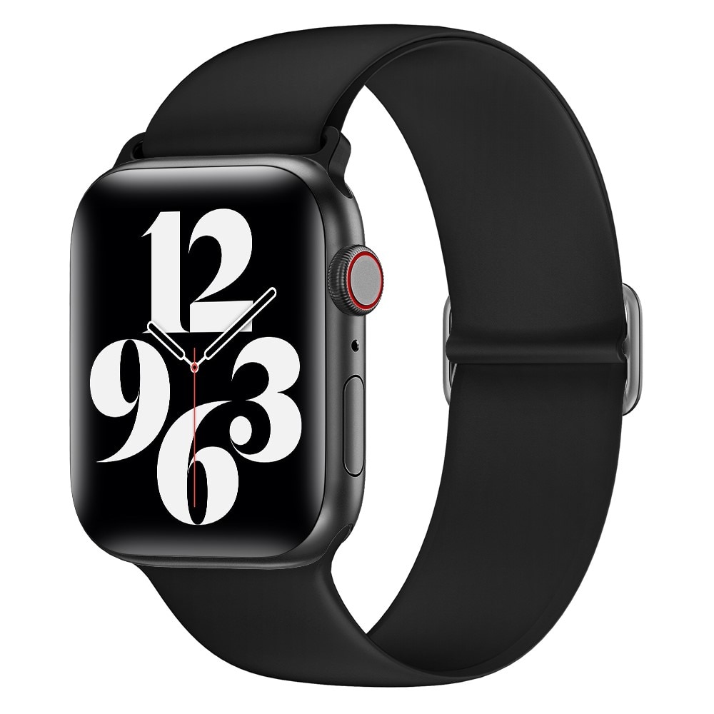 Apple Watch 44mm Silikoniranneke Musta