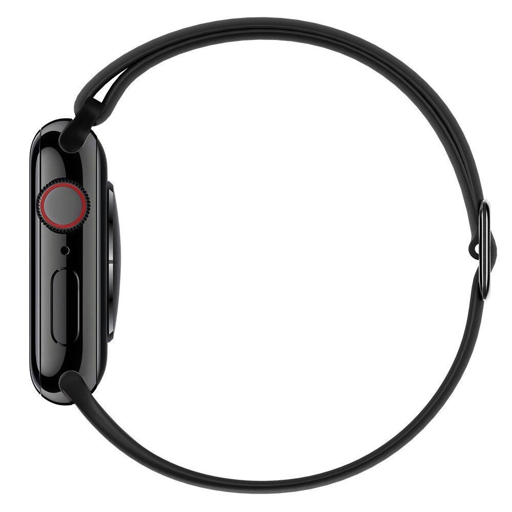 Apple Watch 44mm Silikoniranneke Musta