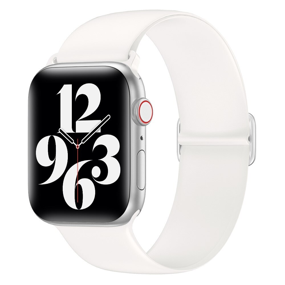 Apple Watch 45mm Series 8 Silikoniranneke valkoinen