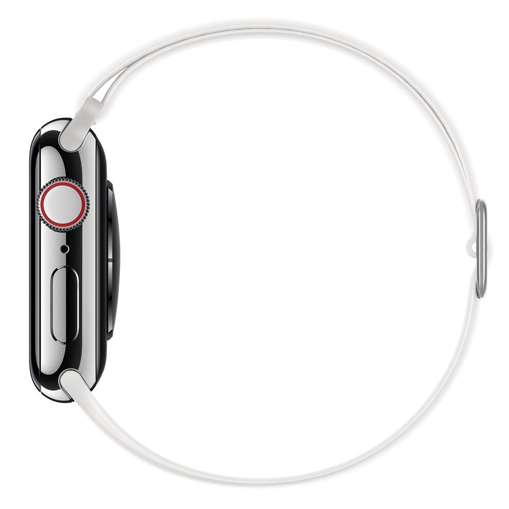 Apple Watch 45mm Series 8 Silikoniranneke valkoinen