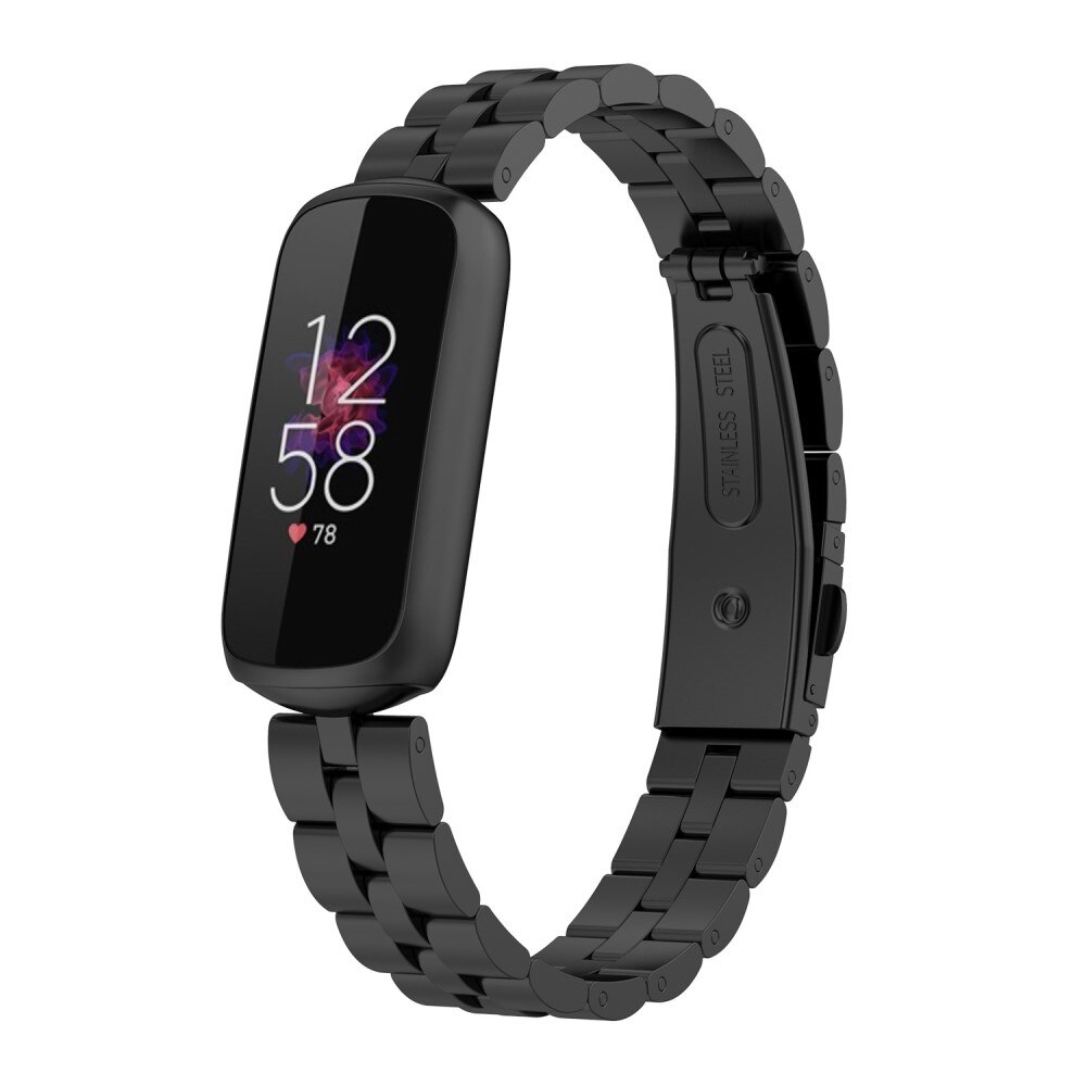 Metalliranneke Fitbit Luxe musta