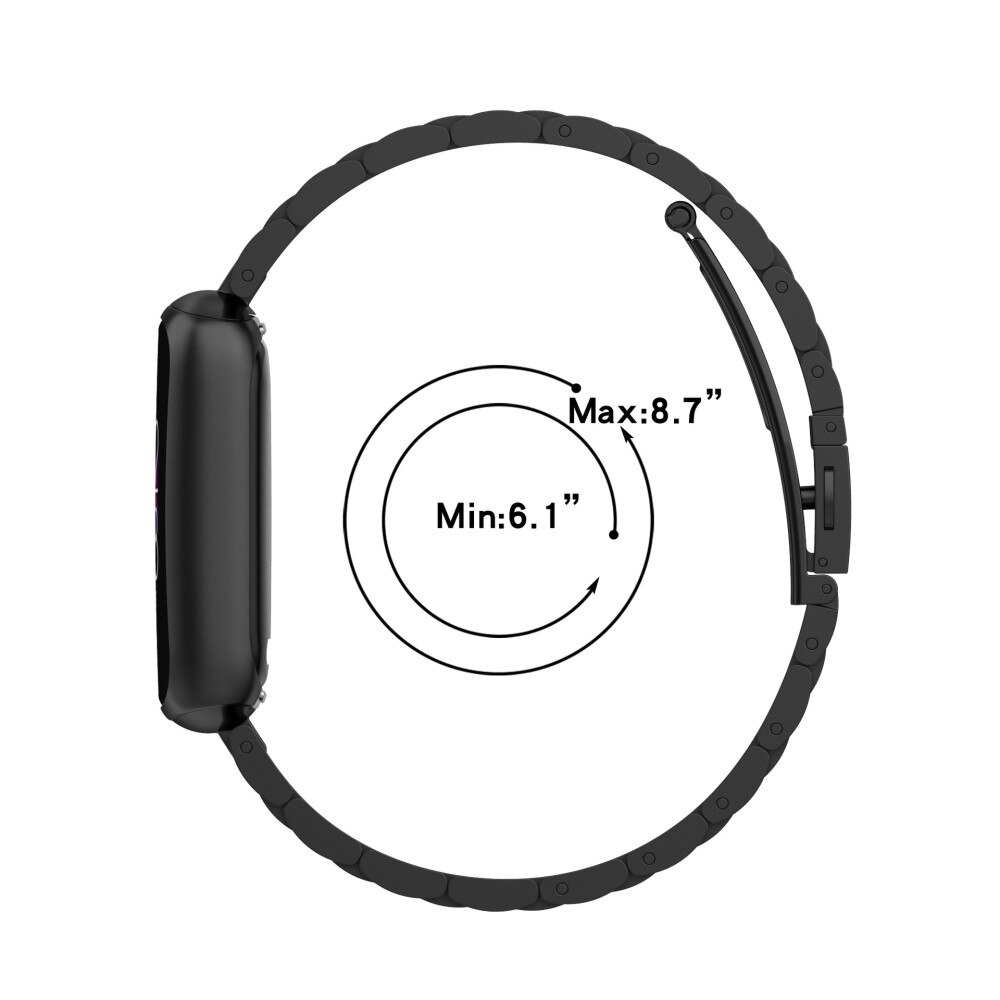 Metalliranneke Fitbit Luxe Musta