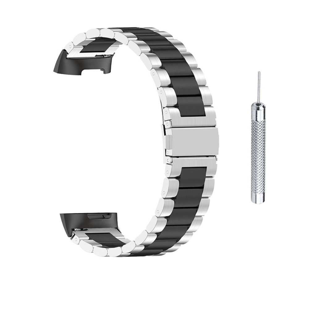 Metalliranneke Fitbit Charge 5 hopea/musta