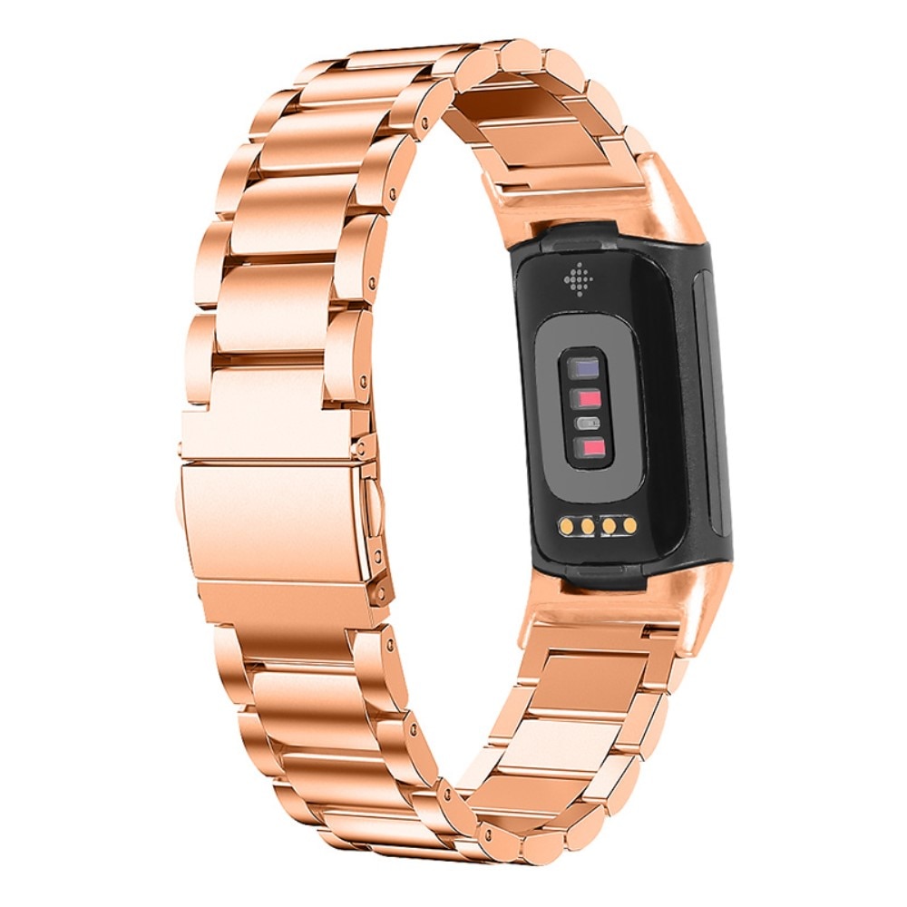 Metalliranneke Fitbit Charge 6 Ruusukulta