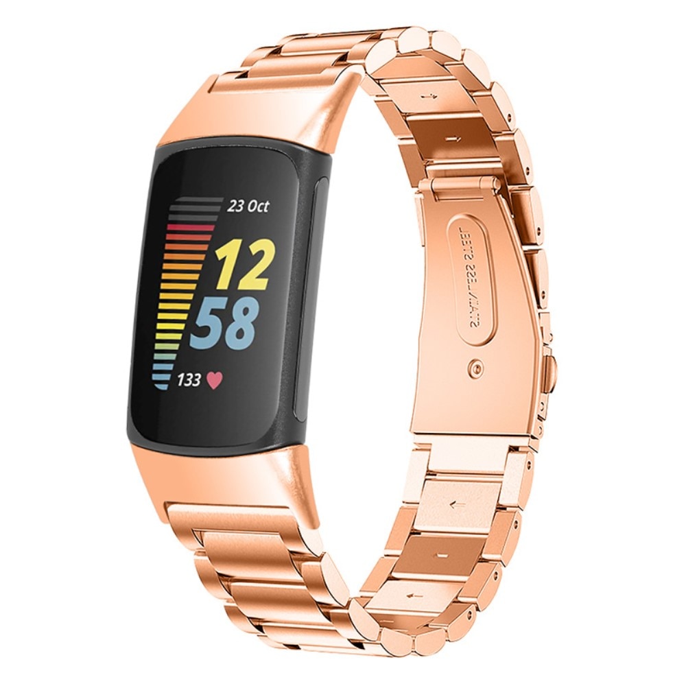 Metalliranneke Fitbit Charge 6 Ruusukulta