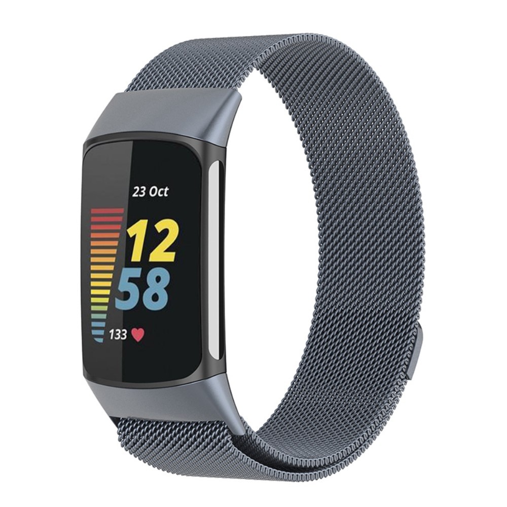 Ranneke Milanese Fitbit Charge 5 musta