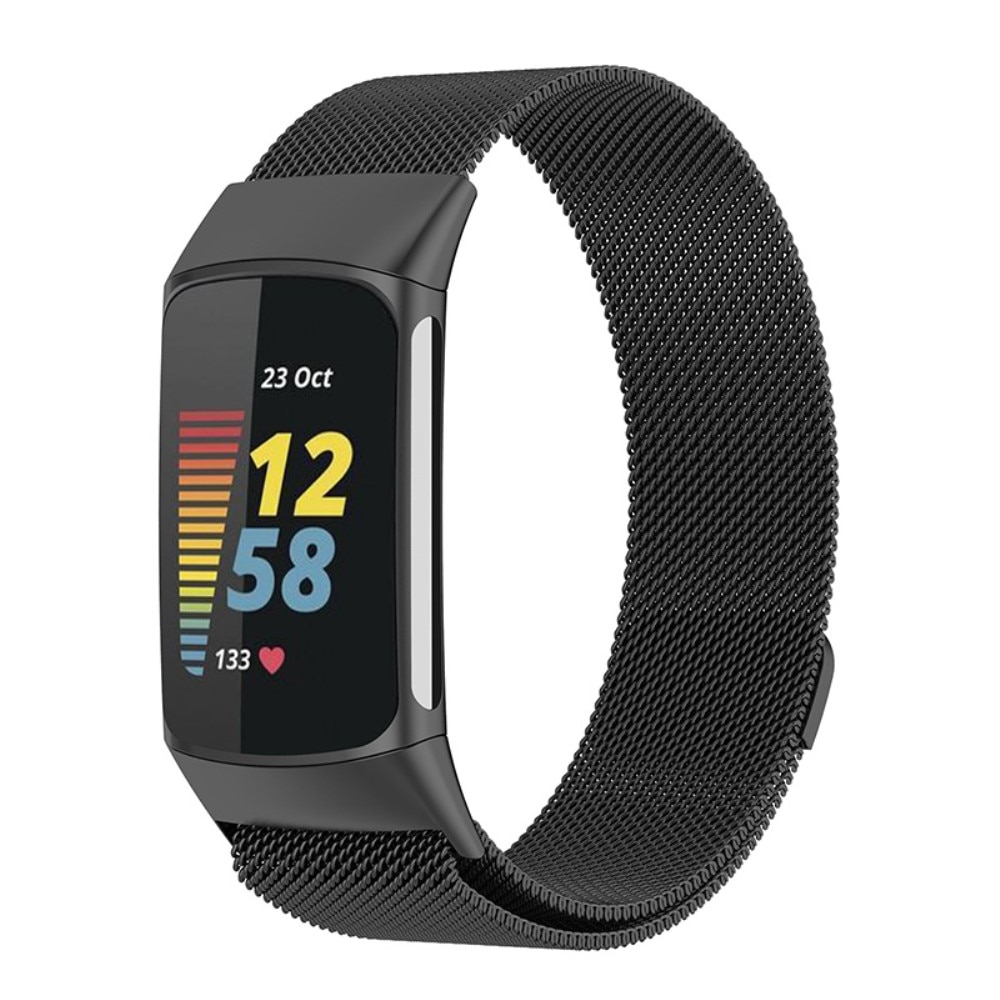 Ranneke Milanese Fitbit Charge 6 musta