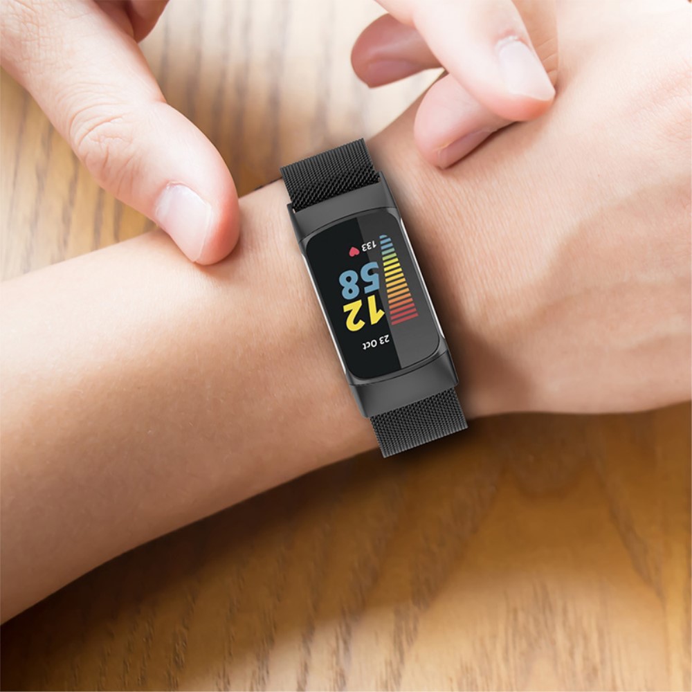 Ranneke Milanese Fitbit Charge 6 Musta