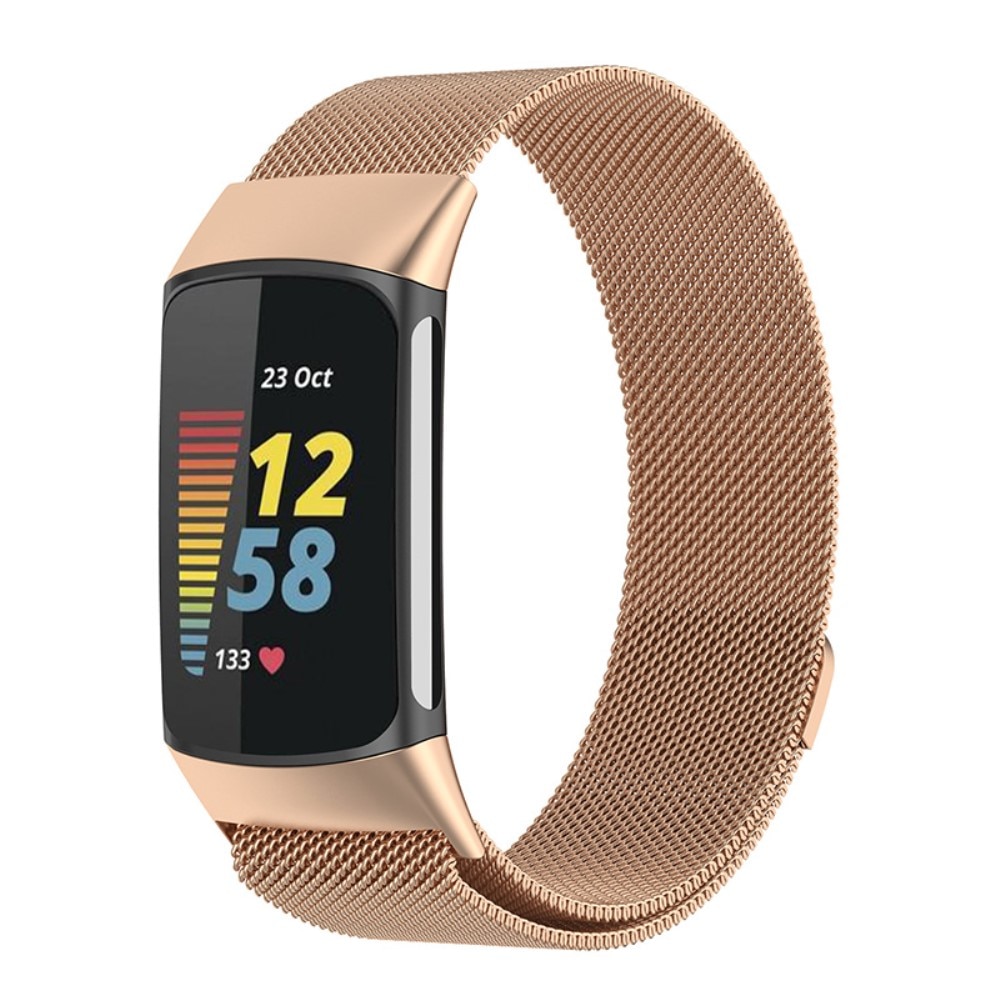 Ranneke Milanese Fitbit Charge 6 ruusukulta