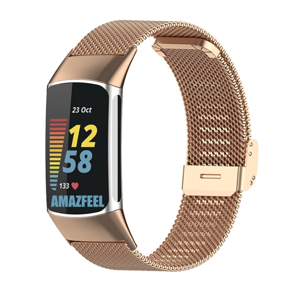 Mesh Bracelet Fitbit Charge 6 Rose Gold