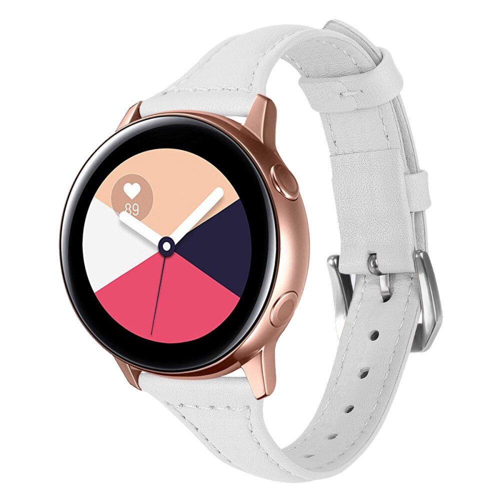 Slim Nahkaranneke Samsung Galaxy Watch 5 Pro 45mm valkoinen