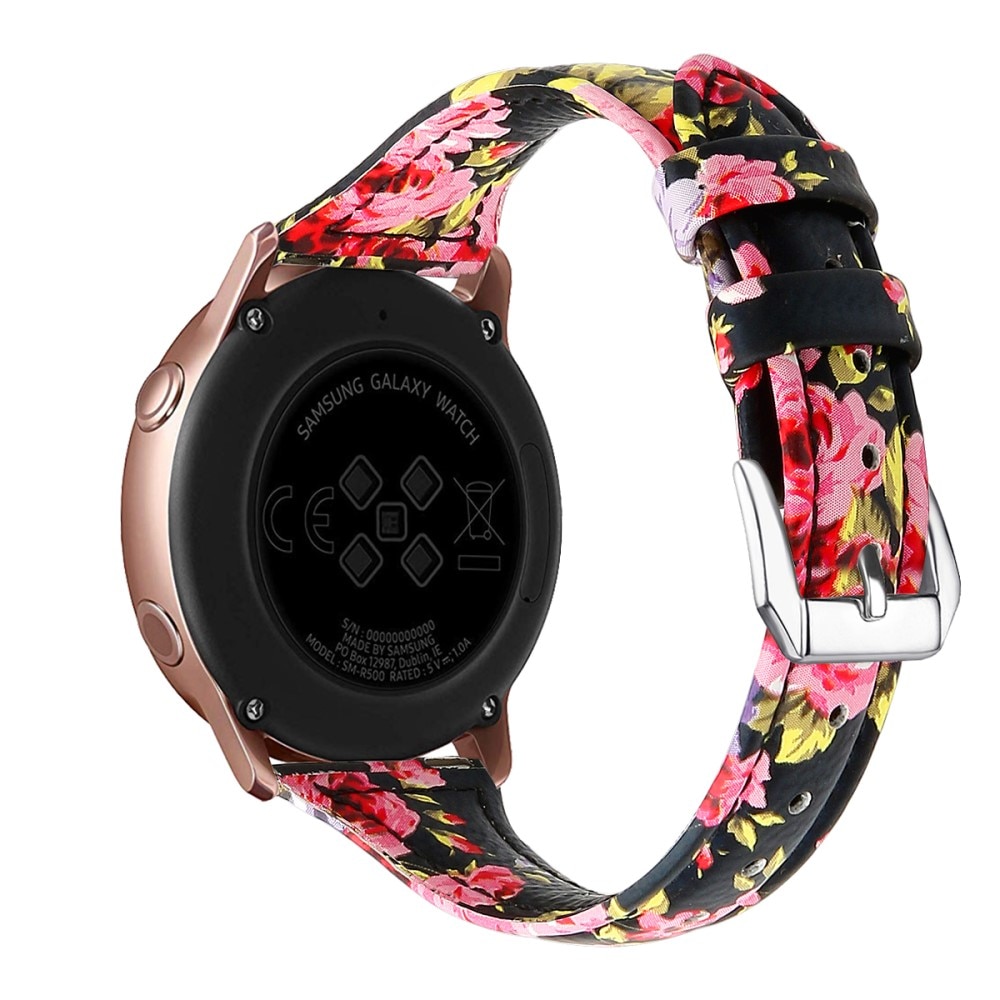 Slim Nahkaranneke Samsung Galaxy Watch 5 Pro 45mm musta kukat