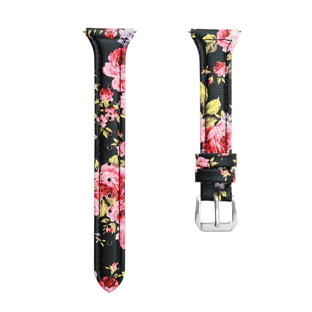 Slim Nahkaranneke Amazfit GTS 2 Mini musta kukat