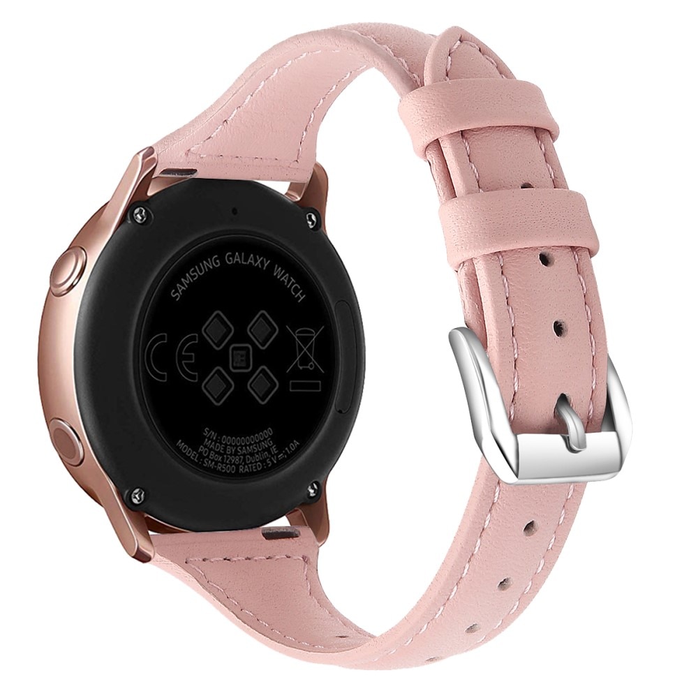 Slim Nahkaranneke Samsung Galaxy Watch Active vaaleanpunainen