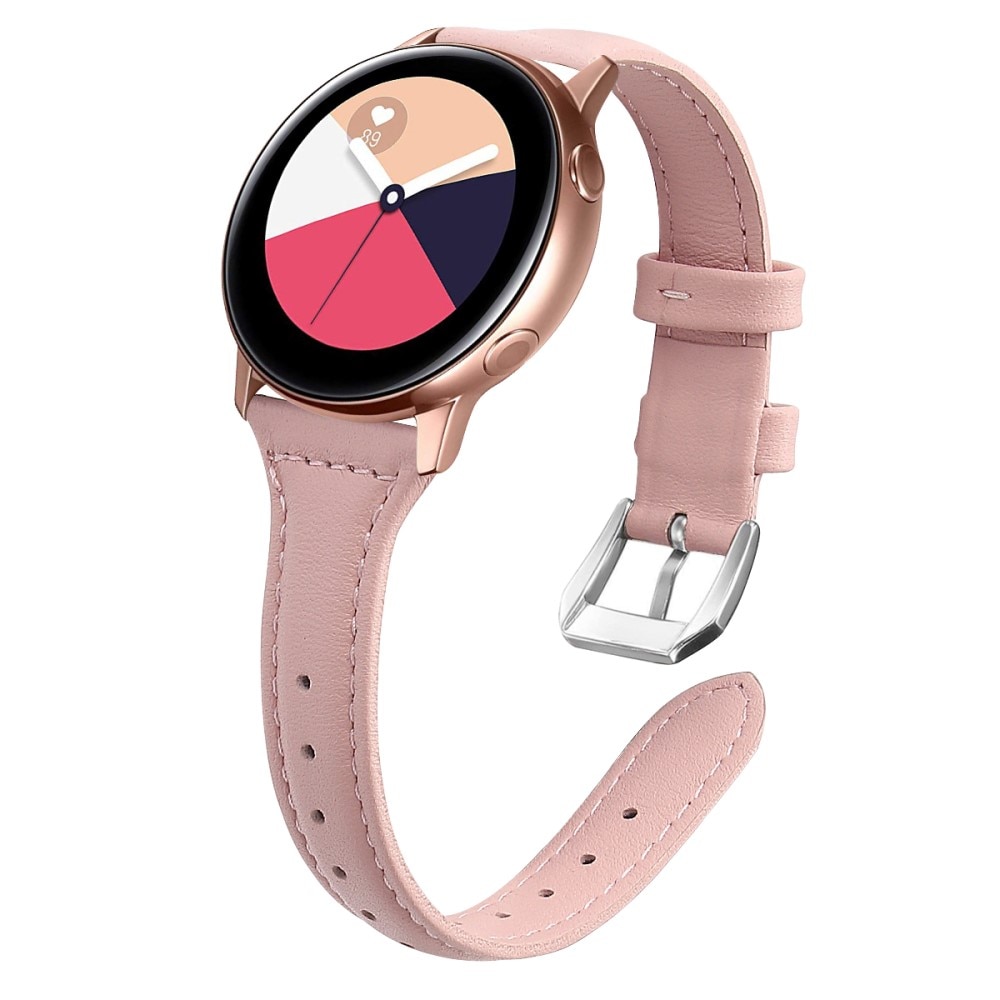 Slim Nahkaranneke Samsung Galaxy Watch 5 Pro vaaleanpunainen