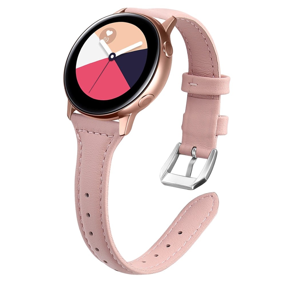 Slim Nahkaranneke Samsung Galaxy Watch 5 Pro 45mm vaaleanpunainen