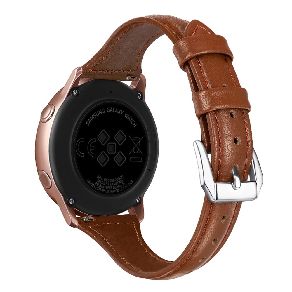 Slim Nahkaranneke Samsung Galaxy Watch Active ruskea