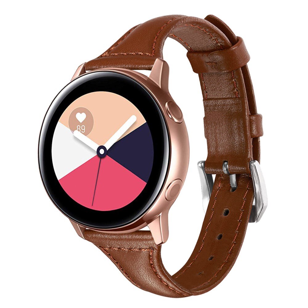 Slim Nahkaranneke Samsung Galaxy Watch 42mm ruskea