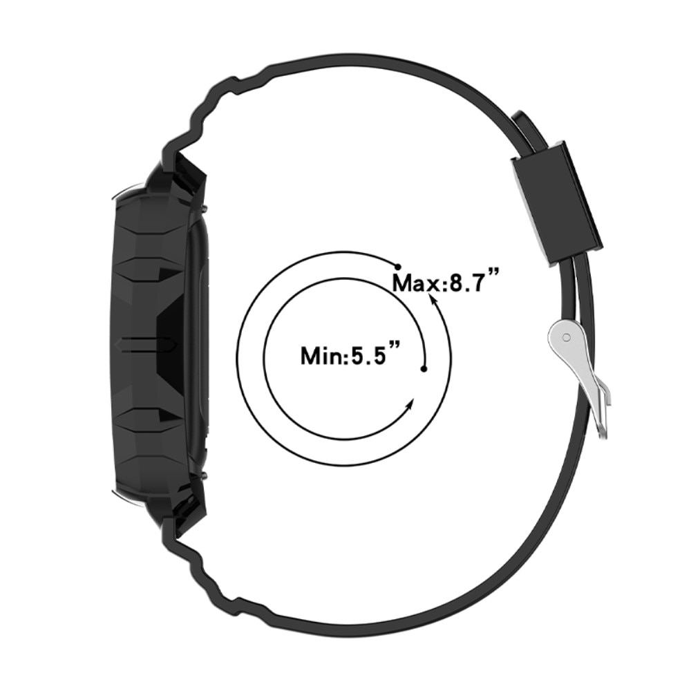 Silikoniranneke kuori Fitbit Charge 3/4/5 musta