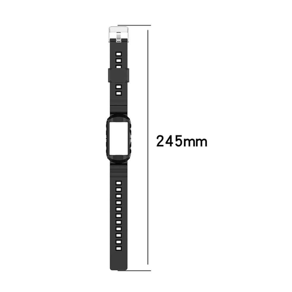 Silikoniranneke kuori Fitbit Charge 6 musta