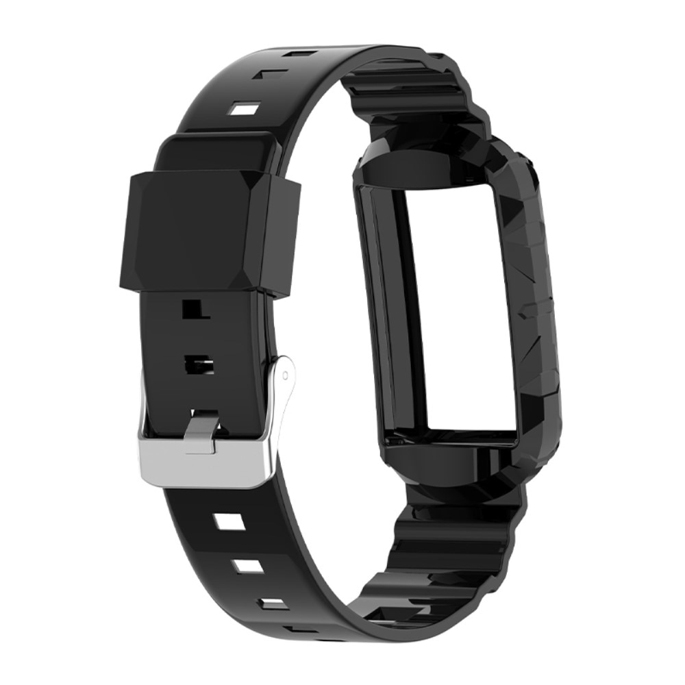 Silikoniranneke kuori Fitbit Charge 3/4/5 musta