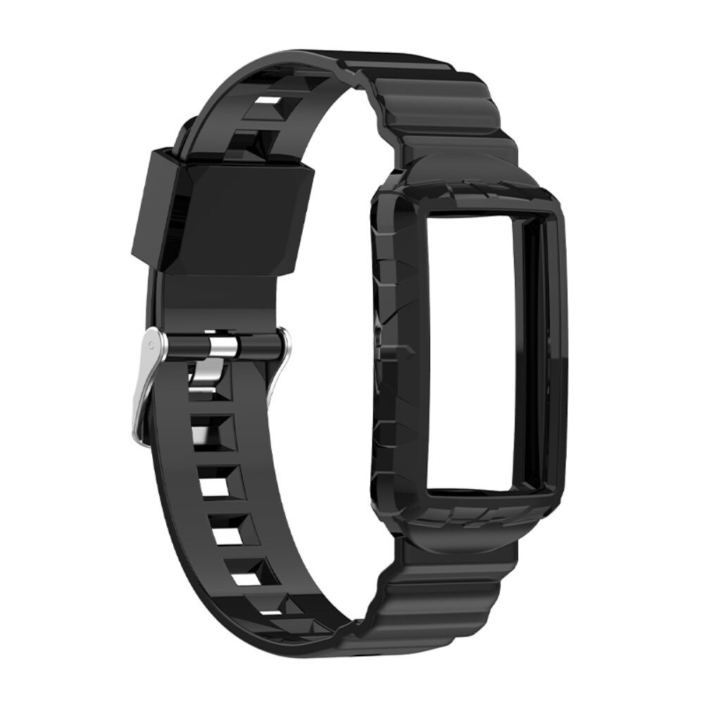 Silikoniranneke kuori Fitbit Charge 6 musta