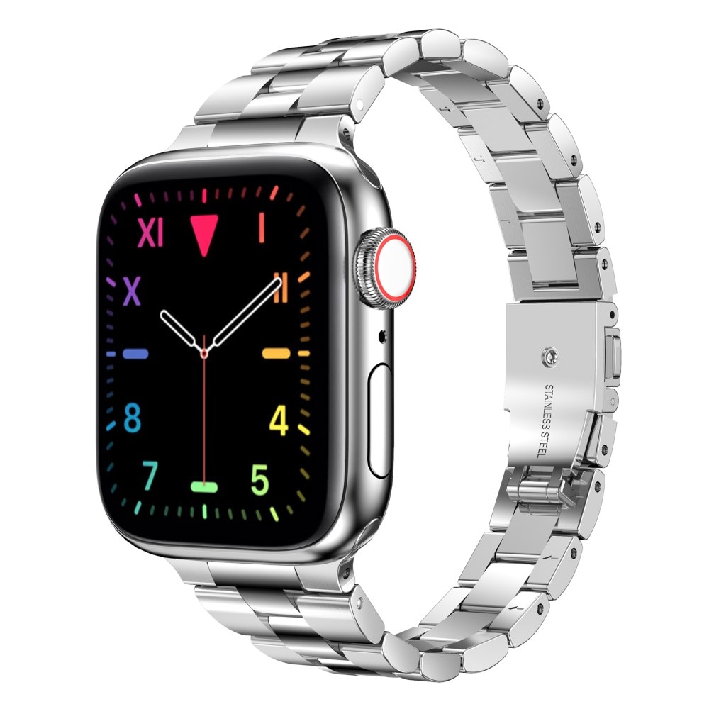 Slim Metalliranneke Apple Watch 42/44/45/49 mm hopea