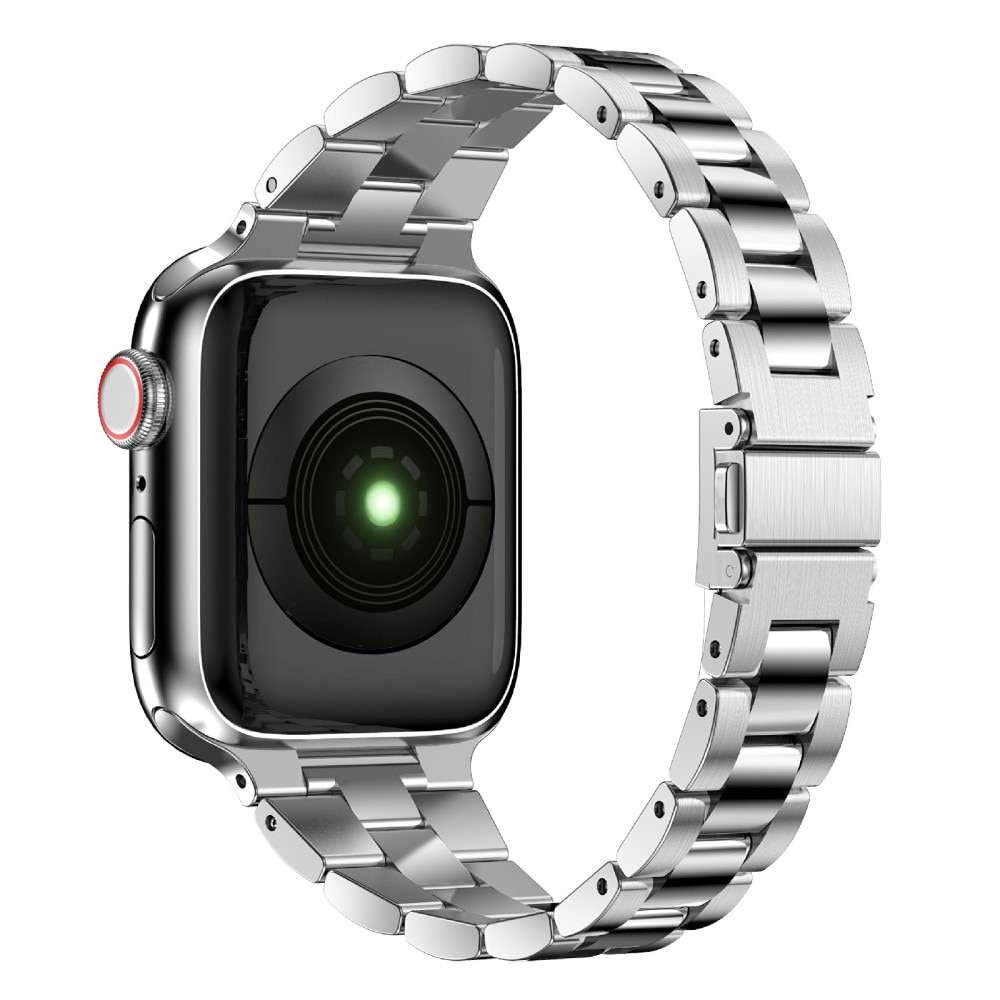 Slim Metalliranneke Apple Watch 38mm hopea