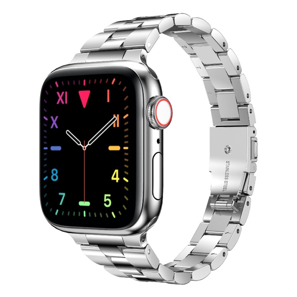 Slim Metalliranneke Apple Watch 44mm hopea