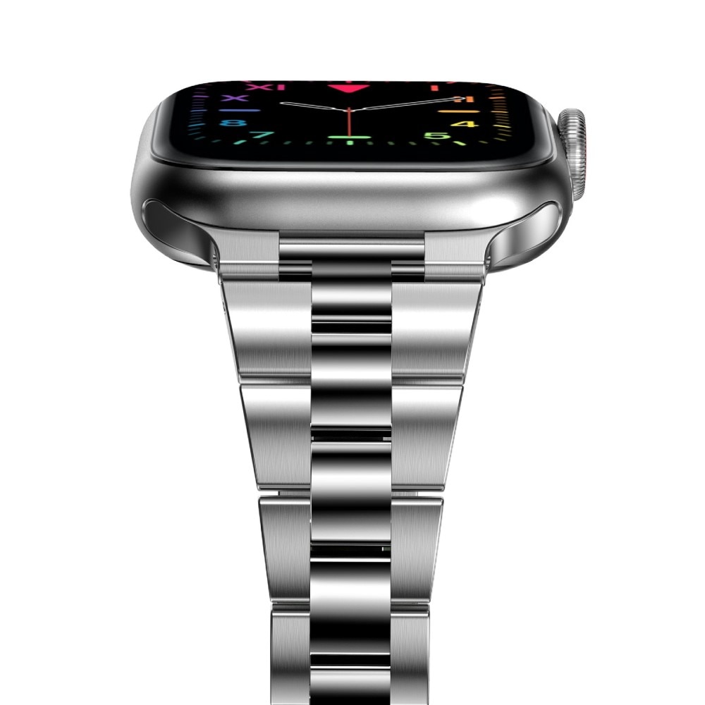 Slim Metalliranneke Apple Watch Ultra 49mm hopea
