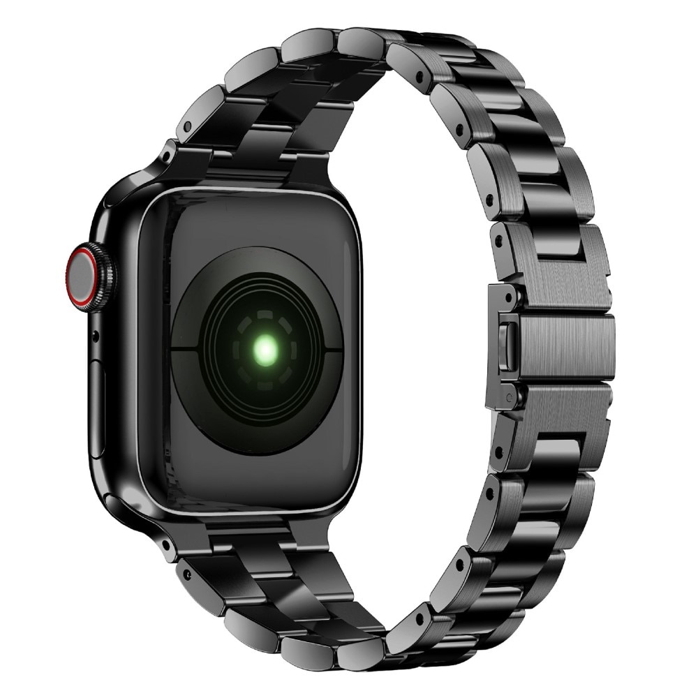 Slim Metalliranneke Apple Watch SE 40mm musta