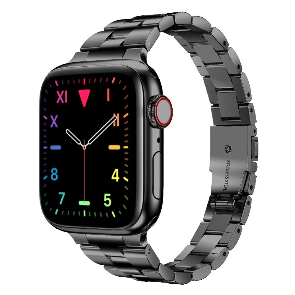 Slim Metalliranneke Apple Watch 38mm musta