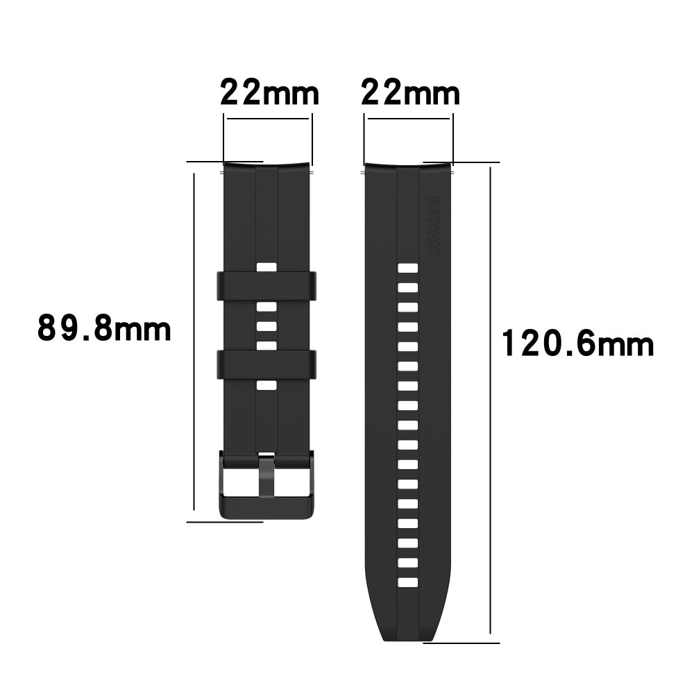Silikoniranneke Huawei Watch GT 3 46mm/GT Runner musta