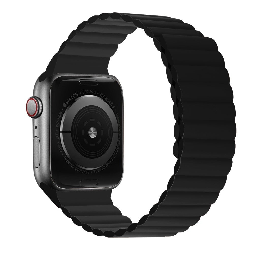 Magneettinen Silikoniranneke Apple Watch Ultra 2 49mm musta