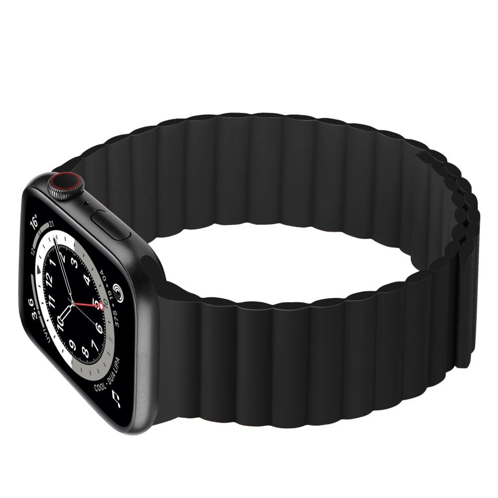 Magneettinen Silikoniranneke Apple Watch Ultra 49mm musta