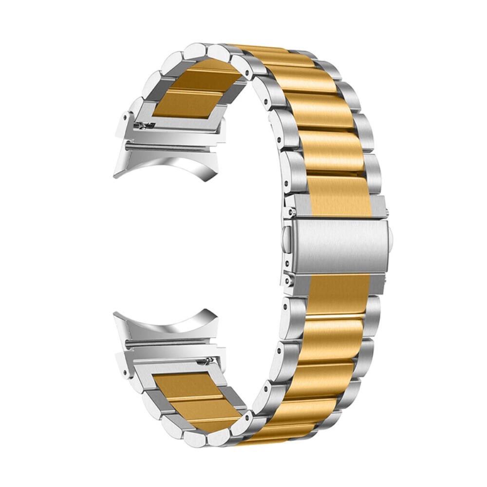Full Fit Metalliranneke Samsung Galaxy Watch 6 40mm hopea/kulta