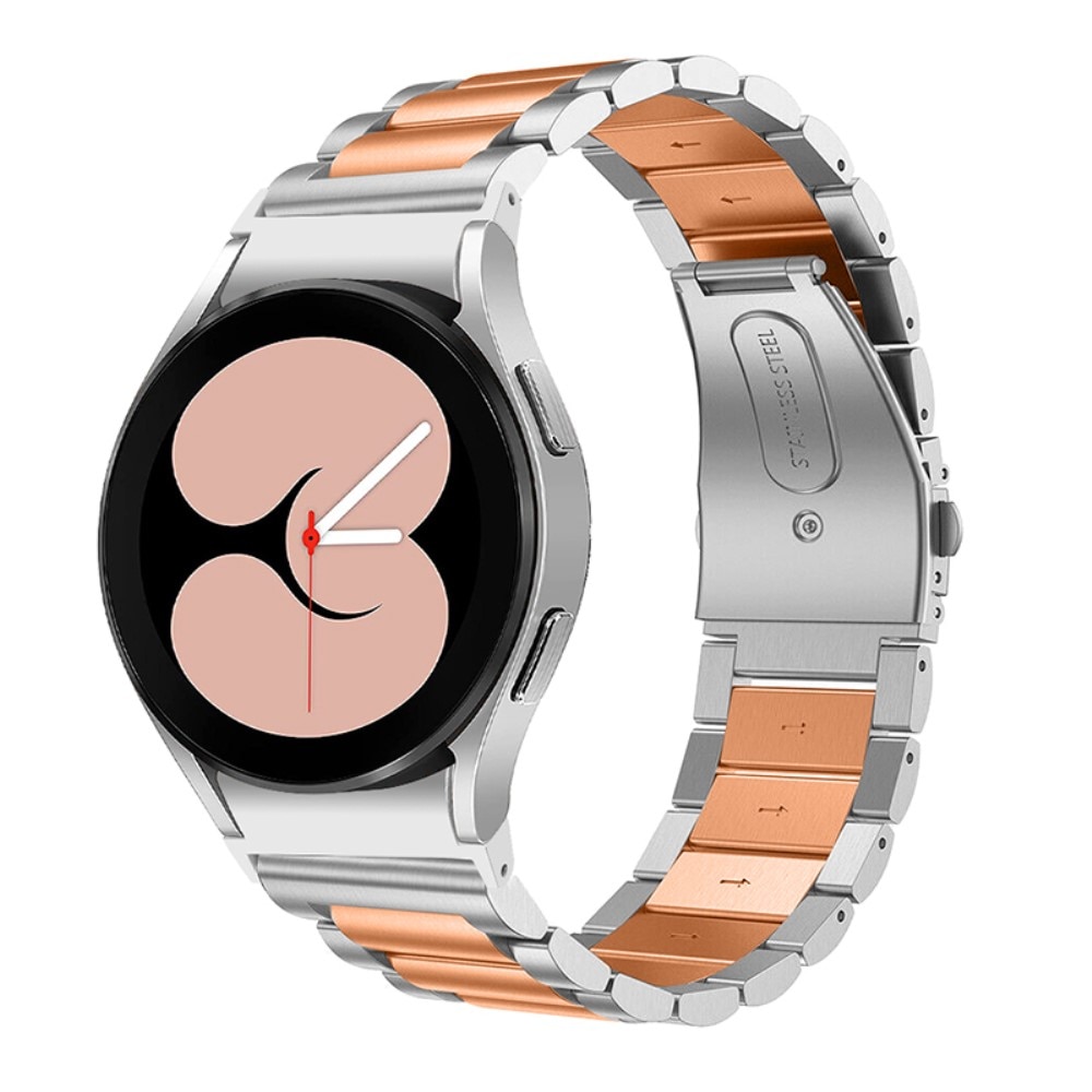 Full Fit Metalliranneke Samsung Galaxy Watch 6 40mm hopea/ruusukulta