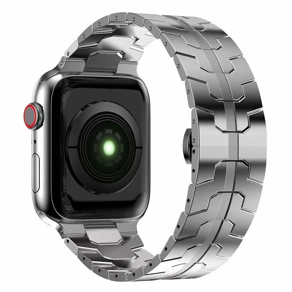 Race Stainless Steel Bracelet Apple Watch 44mm Silver