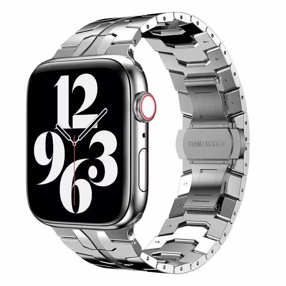 Race Stainless Steel Bracelet Apple Watch 42/44/45 mm Silver