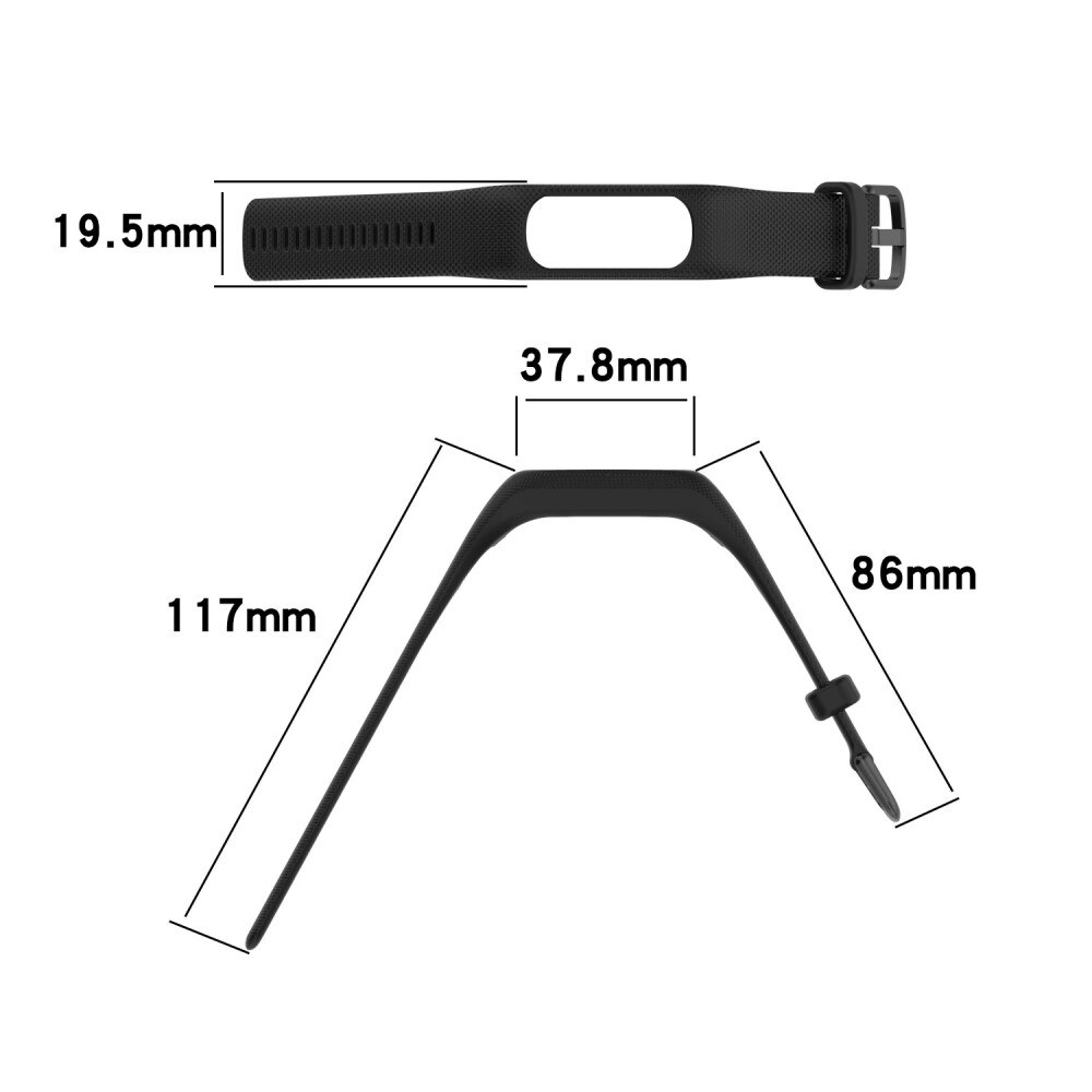 Silikoniranneke Garmin Vivosmart 5 Musta