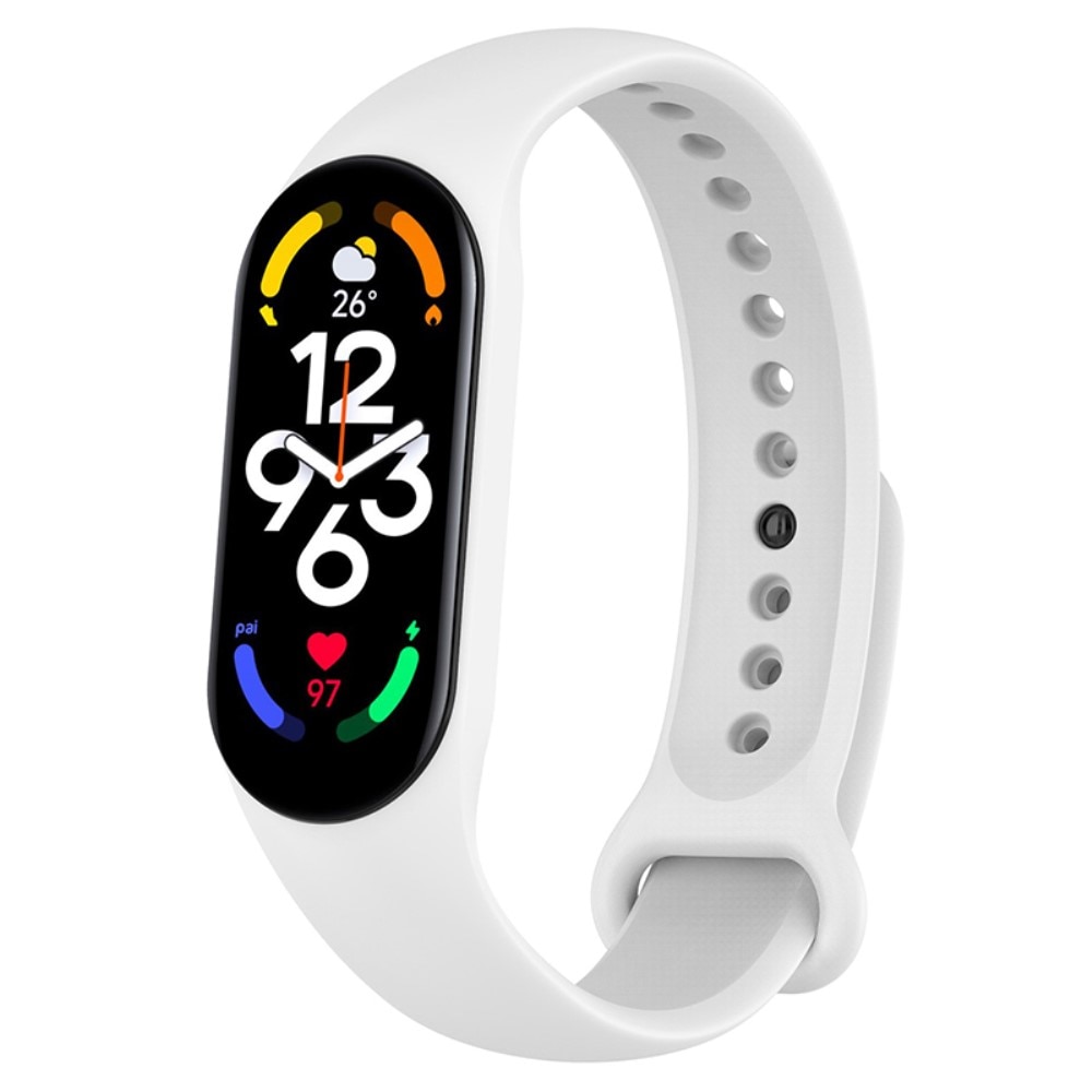 Silikoniranneke Xiaomi Mi Band 7 valkoinen