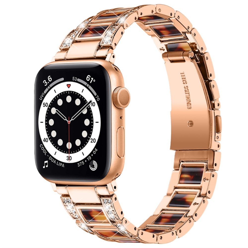 Diamond Bracelet Apple Watch 42/44/45 mm Rosegold Coffee
