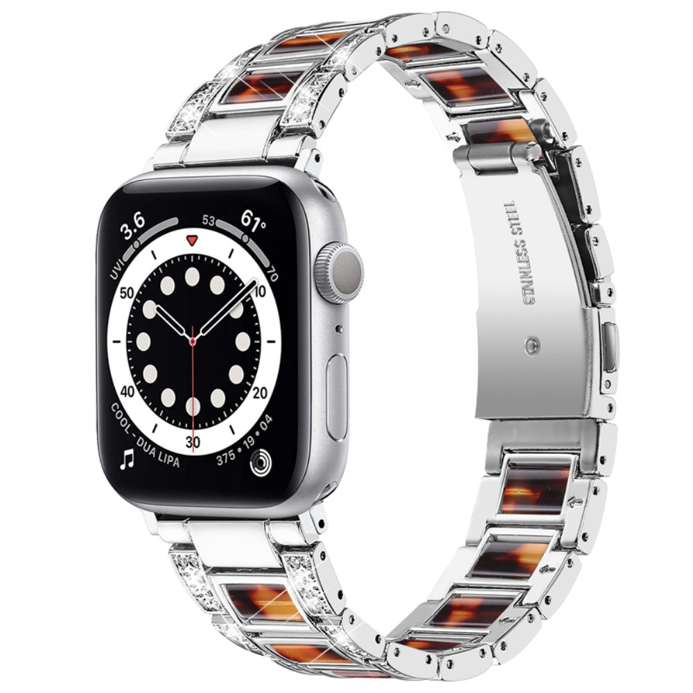 Diamond Bracelet Apple Watch 38/40/41 mm Silver Coffee